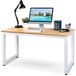 BAKAJI Computerbureau, werktafel, pc-tafelblad, MDF-plaat met metalen frame, meubelstuk voor thuis, kantoor, kinderkamer, modern design, afmetingen 120 x 60 x 70 cm, eenheidsmaat