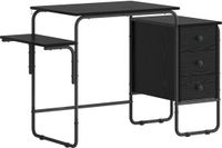 vidaXL Bureau met opslag Zwart eiken 120 x 50 x 75 cm