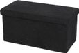 Urban Living Poef Square BOX - pouf - boîte de rangement - noir