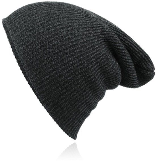 LGT JWLS Beanie Muts in Katoenblend voor Mannen - Donkergrijs
