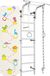 Małpiszon Klimmuur voor kinderkamer Next-1 Dino | Klimwand | Klimtoestel | Wandmontage