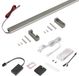 Emuca Luxe kit de barre de placard, 4,5x8 Neonlynx V bande LED, détecteur de mouvement RF Smart et convertisseur Smart (24V DC), longueur 900mm, lumière blanc chaud 2.700K, plastique et aluminium, titane