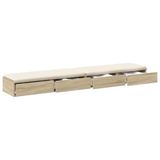 vidaXL Bedlades Sonoma Eik 200 x 36,5 x 16,5 cm Bewerkt Hout