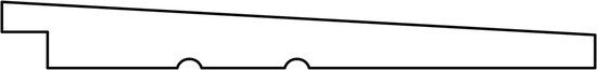 Merkloos Tuindeco Zweeds rabat Eco Noord-Europees vuren zwart gespoten 1,1/2,2x19,5x510 cm