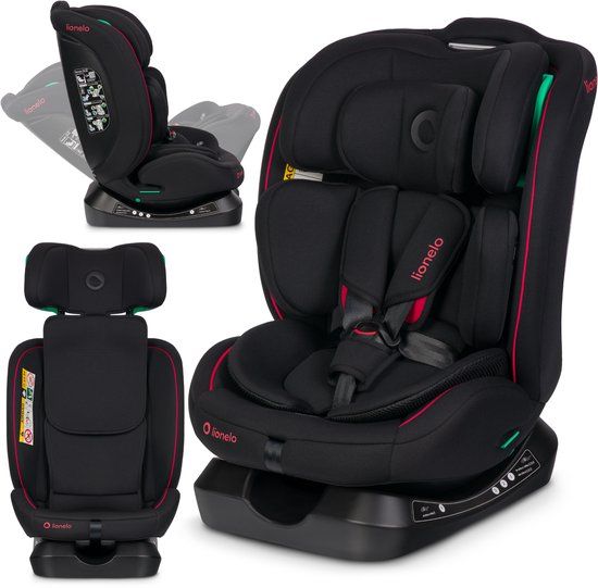 Lionelo Aart i-Size Autostoel 4in1 – 40-150 cm (0-12 jaar) – RWF & FWF – Achterwaarts tot 105 cm – Installatie met autogordel – Memory Foam hoofdsteun – 13 standen – Kantelbaar – Wasbare hoes – R129 gecertificeerd