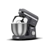 Karaca Mastermaid Chef Pro Keukenchef met twee armen 1500W Space Gray, Shiny Cream, 1500W, 5 L Mixer, Keukenmachine, Snelheidsinstelling, Deeghaak, Kloppen, Kneden en mengen