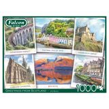 Jumbo Falcon de luxe Greetings from Scotland 1000 Piece Jigsaw Puzzle