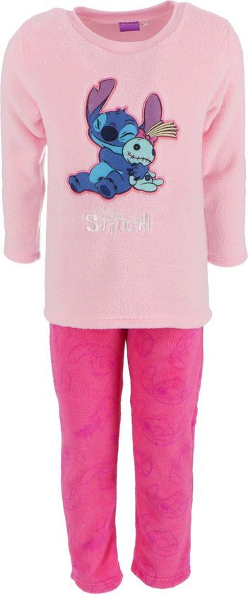 4KidsOnly Lilo & Stitch Coral-Fleece Pyjama - Maat 110/116 - Roze - Kind