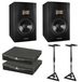 Adam T7V set de moniteurs de studio avec pieds et supports MON Pad