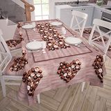 PETTI Artigiani Italiani Tafelkleed, keukentafelkleed, design chocolade, X6-zits (140 x 180 cm), 100% Made in Italy