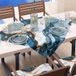 PETTI Artigiani Italiani - Modern tafelkleed met blauw marmereffect, tafelkleed voor de keuken, 90 x 90 cm, 100% Made in Italy