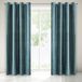 Eurofirany Claire Gordijn Chenille Gladde oogjes Trend Elegant Hoogwaardige Slaapkamer Woonkamer, Donkergroen, 140x250 cm