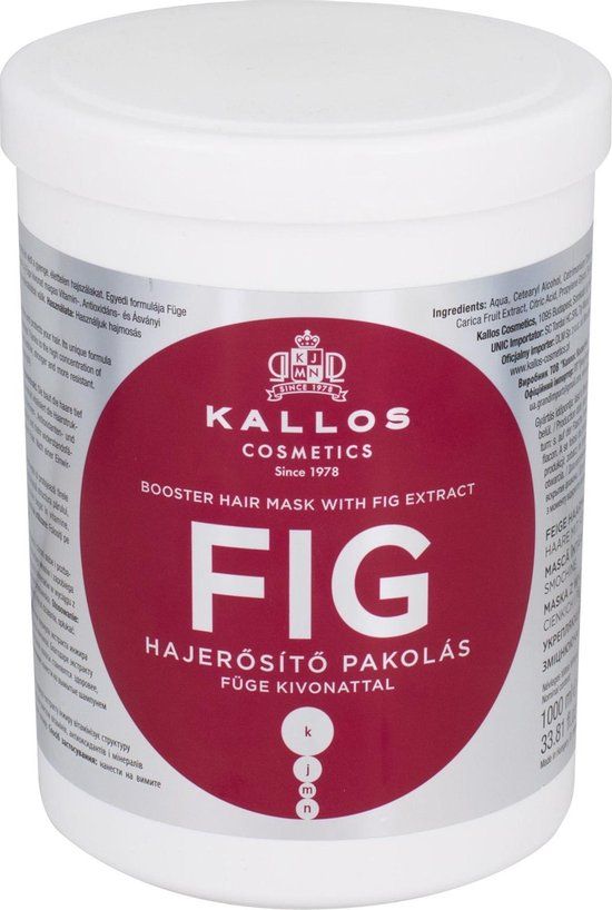 Kallos Fig Hair Mask - 1000ml - For Weak and Damaged Hair