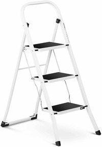 MSW Trapladder - 3 treden - staal - hoogte 70.5 cm