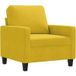 Fauteuil Relax Fauteuil Jaune 60 cm Velours