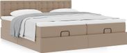 Maison Exclusive - Cadre de lit ottoman avec matelas cappuccino 200x200cm en cuir synthétique