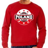 Bellatio Decorations Have fear Poland is here sweater met sterren embleem in de kleuren van de Poolse vlag - rood - heren - Polen supporter / Pools elftal fan trui / EK / WK / kleding S
