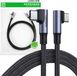 Ugreen - haaks - USB Type C - USB Type C Quick Charge Power Delivery kabel - 100 W - 5 A - 1 m - zwart