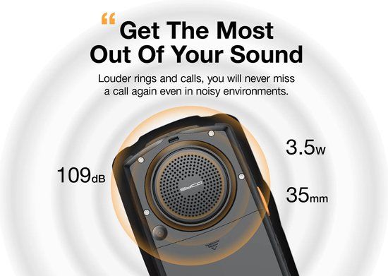 Syco RP-401 - 4G Feature Phone - IP68 Waterproof - Dual SIM - Black