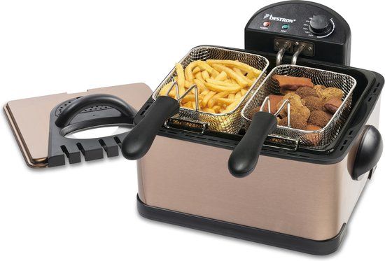 Bestron XL - Frituurpan - 4.5L - 2000W - Koper