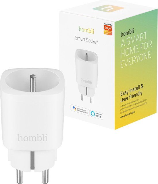 Hombli Smart French Plug - WiFi - Energy Meter - White