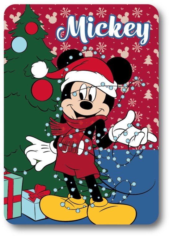 Disney Mickey Fleece deken - kerst 100 x 140 cm