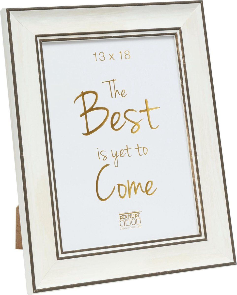 Deknudt Frames Fotolijst - Wit met zwarte randen - 30x40 cm