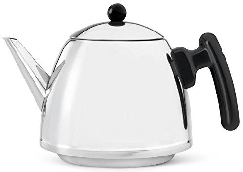 Bredemeijer Duet Classic Black Theepot 1.2 Liter - Zilver