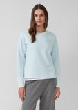s.Oliver Sweatshirt Dames Azuurblauw Katoen Regular Fit