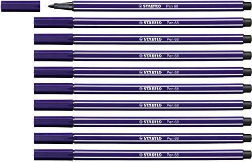 Stabilo Premium Viltstift - Pen 68 - 10 stuks - pruisische blauw