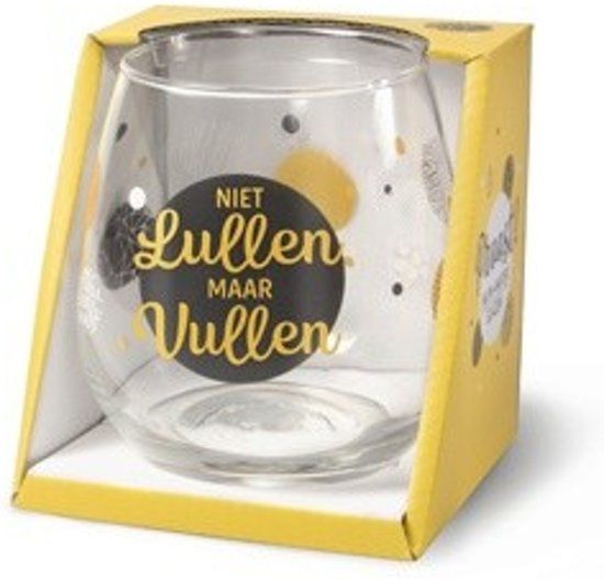 Miko Products Wijn - Waterglas Niet lullen Proost - 8714436086348