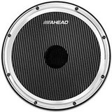 Ahead 14" Zwart/Chrome S-Hoop Marching Pad met Snare Geluid (Zwarte Koolstofvezel)
