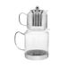 Karaca Kelly Midi theepot van borosilicaatglas op inductiebasis, theepot 1 liter + deksel 2 liter