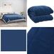 Sommeil Couverture lestée bleue 220x260 cm 15 kg tissu