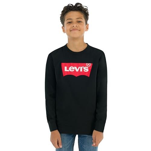 Levi's® Kids Batwing T-shirt Met Lange Mouwen Zwart 4 Years Jongens, Meisjes