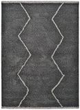ECCOX - Hoogpolig tapijt Caire van polypropyleen met jute basis - zacht en zeer sterk tapijt - entreemat, woonkamer, eetkamer, slaapkamer, kleedkamer - antraciet (160 x 230 cm)