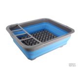 Égouttoir pliable / égouttoir - bleu - plastique - 36 x 31 - cuisine - accessoires de camping