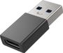 Blue Star, Adapter USB-C Vrouwelijk naar USB 3.0 Mannelijk Hoge Snelheid 5Gbps, Zwart