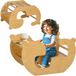 Arche d'escalade pour enfants, table à jouets pour enfants 18-48 mois, design 2 en 1, charge max. 50 kg, bois naturel