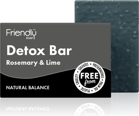 Friendly Soap Detox Zeepje Rosemary & Lime - 95g - Exfoliërend - Natuurlijke Zeep