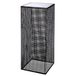 Casablanca Retino-zuil van glas en metaal, zwart, hoogte 100 cm, breedte 27 cm, decoratieve zuil
