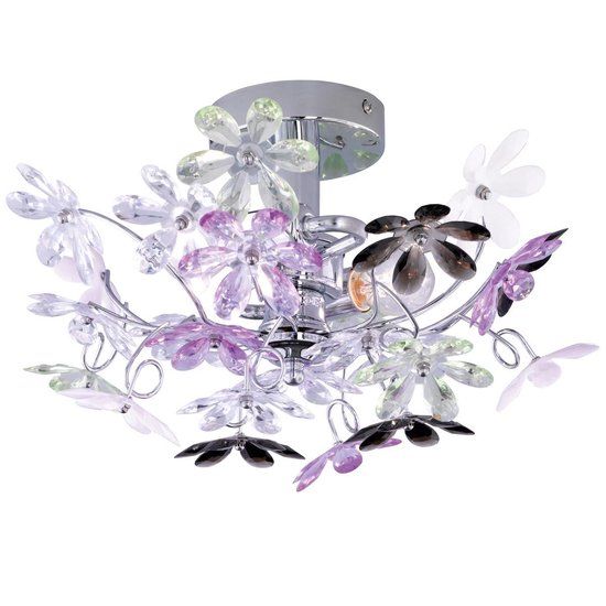 REALITY FLOWER Wandlamp - Chroom - 2x E14 - Bloemen - RL LIVE YOUR LIGHT
