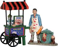Lemax Spooky Town Zombie Brains Foodcart - Set van 2
