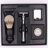 Merkloos Safety Razor Set Hoog Kwaliteit + Missan Kam - Scheerset Klassiek - Klassiek Scheermes