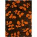 Thedecofactory - Twin - Tapis de salon à motifs petites feuilles orange 120x170