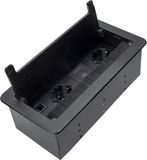 D LIGHT Design Light Inbox - Prise multiple - Multiprise avec 2 prises - USB A et C - 1 HDMI - RJ45 - Multiprise avec rabat - Bloc multiprise encastré caché avec câble de 1,5 mètre - Noir