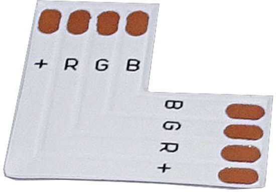 ABC-LED L connector - 10mm PCB - 4 pin - RGB (5 stuks)