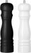 Cookinglife Set de moulins à poivre et sel Rocca Noir & Blanc Brillant – Set de 2 Bois & Acier inoxydable avec mécanisme de broyage en céramique – Finition brillante de luxe