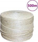 vidaXL Sisal Touw 4 mm 500 m Bruin