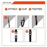 OXFORD snelbinder "atlas b-clip" atlas b-clip 17mm x 1,2m gray pair